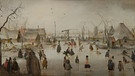 Winterszene - eine Gemälder von Hendrick Avercamp, ca. 1610 | Bild: Rijksmuseum Amsterdam