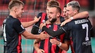 FC Ingolstadt: Jubel über das Tor zum 5:3 durch David Kopacz  | Bild: picture alliance / foto2press | Sven Leifer