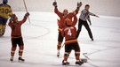 Jubel bei Erich Kühnhackl, Olympische Spiele in Sarajevo 1984 | Bild: imago//Sven Simon