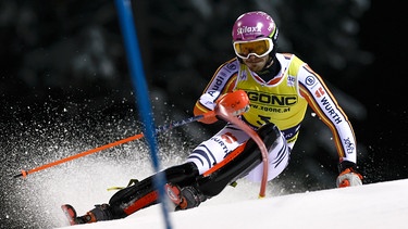 08.01.2025, Italien, Madonna di Campiglio: Ski alpin: Weltcup, Slalom, Herren. Linus Straßer aus Deutschland in Aktion. Foto: Gabriele Facciotti/AP/dpa +++ dpa-Bildfunk +++ | Bild: dpa-Bildfunk/Gabriele Facciotti