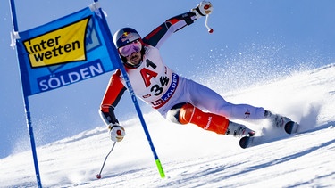 27.10.2024, Österreich, Sölden: Ski alpin, Weltcup, Riesenslalom, Herren, 1. Durchgang in Sölden: Marcel Hirscher (Niederlande) in Aktion. Foto: Jean-Christophe Bott/KEYSTONE/dpa +++ dpa-Bildfunk +++ | Bild: dpa-Bildfunk/Jean-Christophe Bott