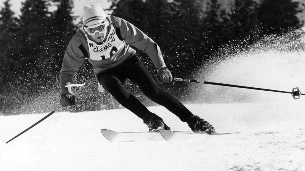 Skirennläufer Christian Neureuther in Aktion in Aschau 1967 | Bild: picture-alliance-dpa-Georg Göbel