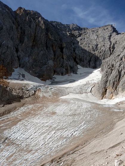 Höllentalferner im Jahr 2016 | Bild: A. Nowottnick / http://bayerische-gletscher.de/