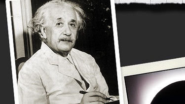 Albert Einstein | Bild: picture-alliance/dpa; Zeugnis:Kanton Aaargau; Sonnenfinsternis:Williams College Eclipse Expedition; Montage:BR