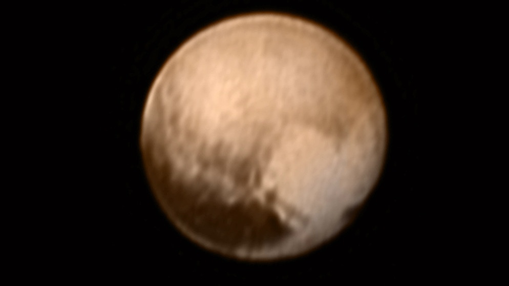 Pluto, Aufnahme vom 8. Juli 2015 | Bild:  NASA-JHUAPL-SWRI