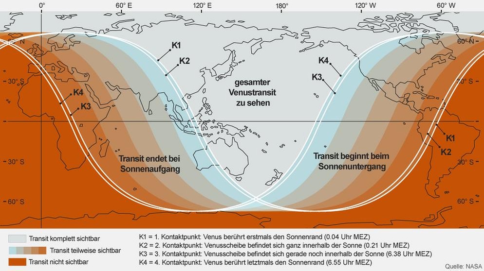 Karte: Venustransit | Bild: BR