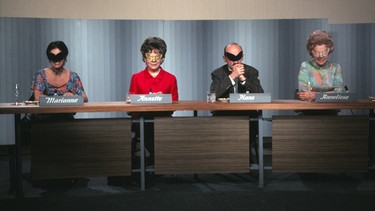 Ein Teil des Rateteams: Marianne Koch, Anette von Aretin, Hans Sachs und Anneliese Fleyenschmidt, 1970er
| Bild: BR/Sessner
