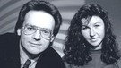 Das "Frankenschau"-Moderatoren-Duo Charly Hilpert und Karin Schubert mit Thomas Gruber (r.), 1990er Jahre. | Bild: BR / Studio Franken