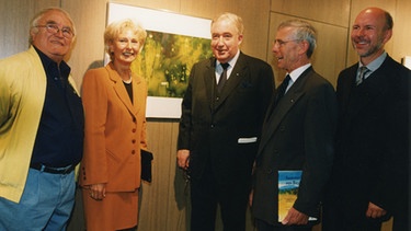 Vernissage der Ausstellung „Sommerbilder“ mit Michael Stiegler, Karin Stoiber und Albert Scharf, 1993
| Bild: BR, Historisches Archiv