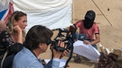 Susanne Glass beim Drehen im Gaza-Streifen. | Bild: Susanne Glass privat