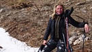 Susanne Glass beim etwas außergewöhnlichen Skifahren in Israel….auf den Golanhöhen an der Grenze zum Libanon und zu Syrien | Bild: Susanne Glass privat