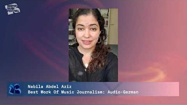 IMJA Winner 2020 Official – Best Work Of Music Journalism: Audio (German): Nabila Abdel Aziz | Bild: Reeperbahn Festival (via YouTube)