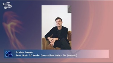 IMJA Winner 2020 Official – Best Work Of Music Journalism Under 30 (German): Stefan Sommer | Bild: Reeperbahn Festival (via YouTube)