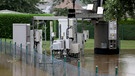 Funklöcher in Katastrophengebieten: Überflutete Mobilfunkstation in Inden, Nordrhein-Westfalen.  Foto: Oliver Berg/dpa +++ dpa-Bildfunk +++ | Bild: dpa-Bildfunk/Oliver Berg