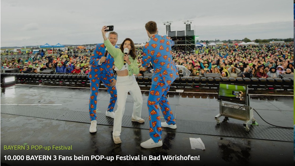 BAYERN 3 POP-up Festival in Bad Wörishofen  | Bild: BR Screenshot