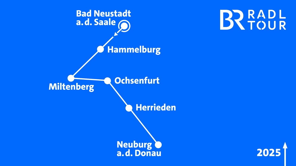 Routenverlauf BR-Radltour 2025 | Bild: BR